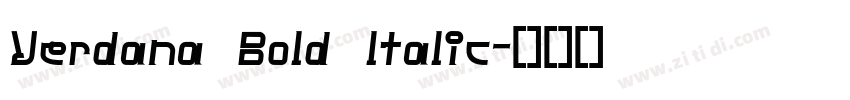 Verdana Bold ltalic字体转换